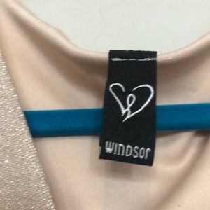 Beige glitter Windsor dress